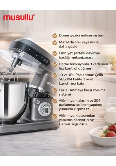 Musullu Msl-3004 Prochef Max 2200w 10l Stand Mikser
