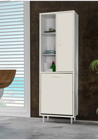 Mutfak Dolabı Kirli Çamaşır Dolabı Düşer Kapalı Banyo Dolabı Çok Amaçlı Dolap Beyaz