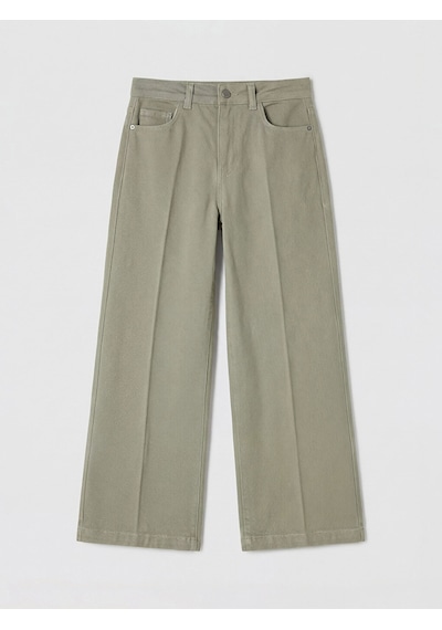 Lcw Comfort Yeşil Wideleg Kadın Jean Pantolon