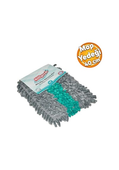 Badem10 Ev Ofis İş Yeri Sillgech Mikrofiber Makarna Temizlik Kurulama Mop Vileda Yedeği 40 Cm Eh320 Açık Bej