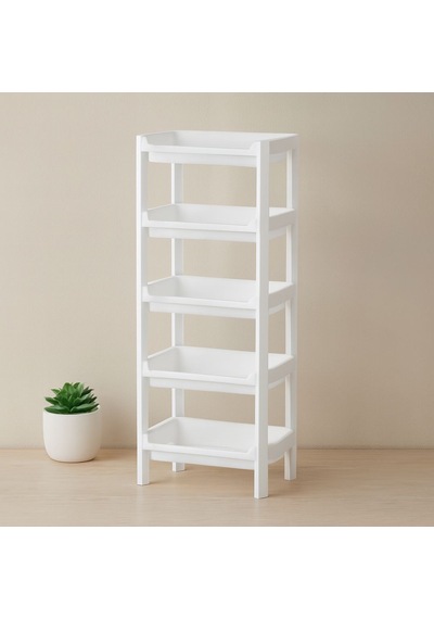 5 Katlı Geniş Sepet Raf Organizer 355x220x870 Mm Çok Renkli