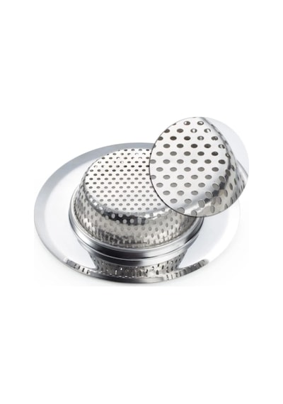 2 Adet Büyük Boy Paslanmaz Çelik Lavabo Süzgeci 11,5 Cm Mıt1357 Gümüş