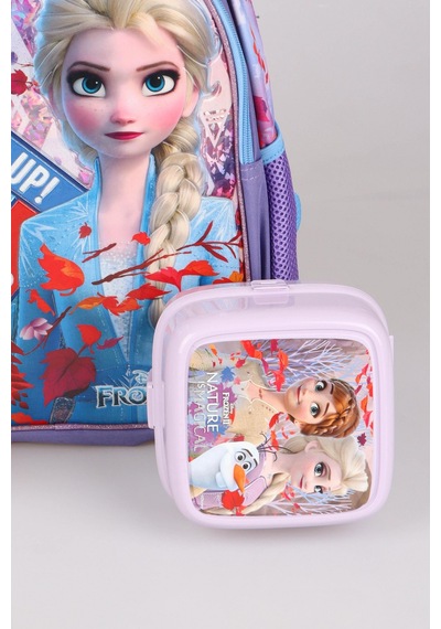 Dekomus Lisanslı Elsa Frozen Salto Ice Magıc "okul Çantası,beslenme Kabı Ve 500 Ml Trıtan Matara Okul Seti Altın