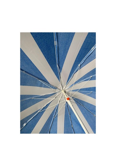 360 Derece Dönebilen Head Tilt Plaj Şemsiyesi 200 Gr/m² Polyester Oxford Kumaş Lacivert Beyaz