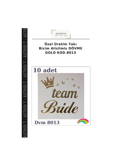 Özel Üretim Takı Bicim Alisilmis Dövme Gold Kod.8013