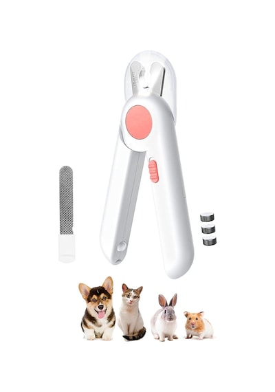 Ata Home Işıklı Kedi Köpek Tırnak Makası Pet Evcil Hayvanları Için Korumalı Led'li Törpülü Tırnak Makası,5