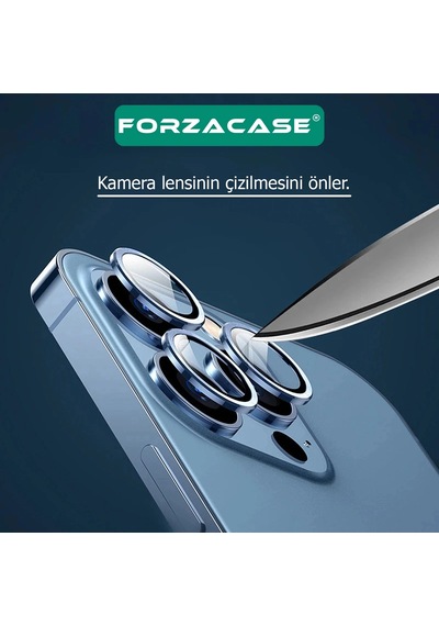 Forzacase Apple Uyumlu iPad Air 5. Nesil 10.9 İnç 2022 İle Kamera Camı Lens Koruyucu Halka Seti - Fc381 Siyah