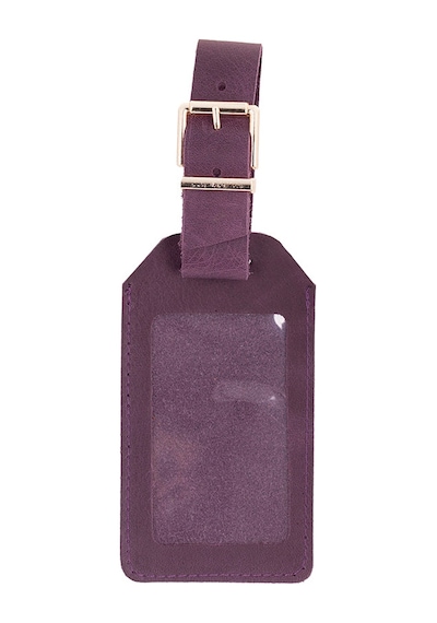 Bloominbag Bloomtag Atlas Mulberry Magenta Airtag Uyumlu Hakiki Deri Valiz Kimlik Etiketi Mor