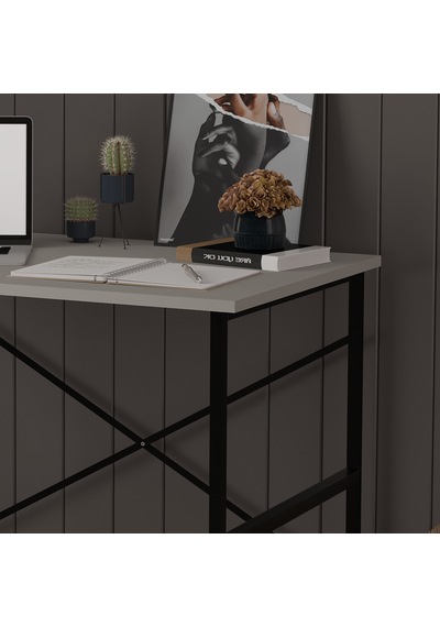 Asra Trend Metal Çalışma Masası METALÇM02 %100 MDF Bilgisayar Masası Kül Gri