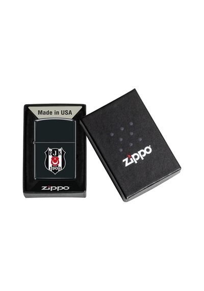 Zippo Beşiktaş Football Club Dizayn Lisanslı Çakmak - Black Matte Siyah