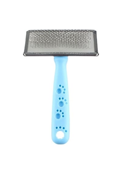 Zampa Silikon Top Başlıklı Kedi ve Köpek Fırçası Medium Mavi 14 x 9 CM