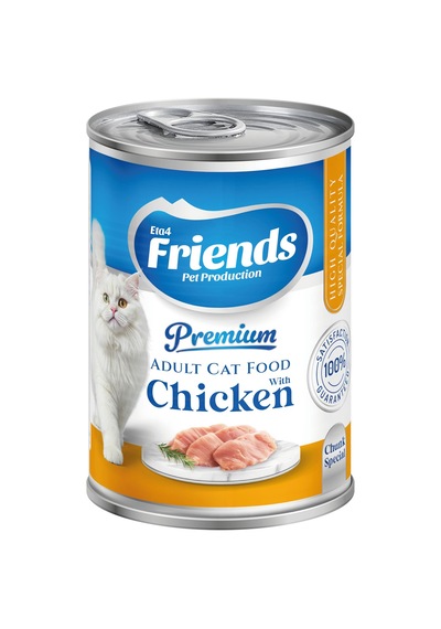 Premium Tavuklu Yetişkin Kedi Konservesi 400 Gr Özel Formül Yaş Mama
