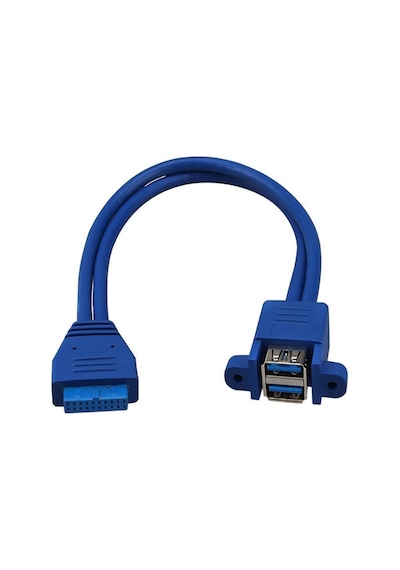 2 Port Usb 3.0 Dişi To 20 Pin Dişi Anakart Vidalı Panel Tip Kablo