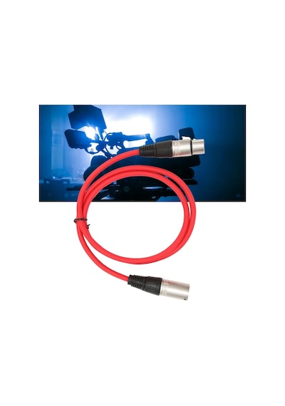 Mikrofon Kablosu 10 M - Xlr Erkek Xlr Dişi Kırmızı