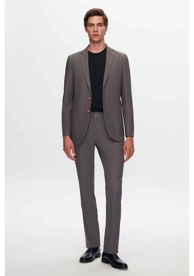 D's Damat Ds Damat Slim Fit Açık Gri Baskılı Sihirli Takim Elbise 1hc05ım09577m Gri