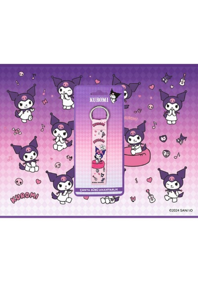 Kuromi Lisanslı Çanta Süsü Anahtarlık