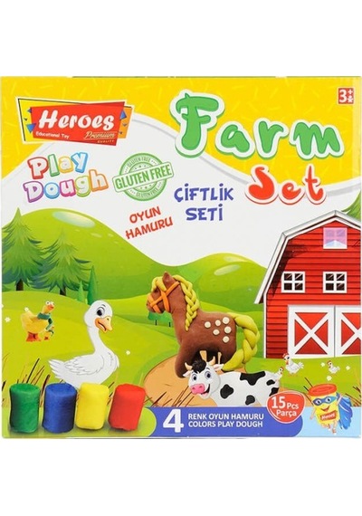 Ern-588 Orta Kutulu Çiftlik Oyun Hamuru Seti - Eren Oyuncak