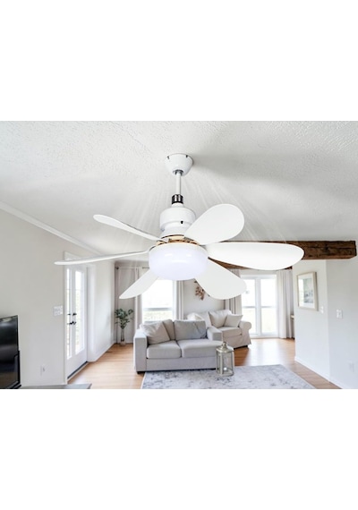 Begin 50w 6 Kanatlı Led Işıklı Tavan Vantilatör Uzaktan Kumandalı