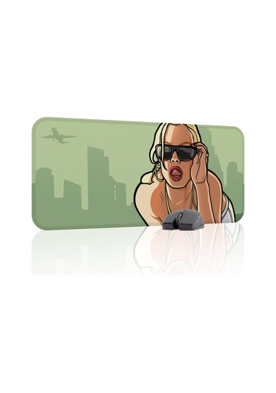 Gta San Andreas Kaymaz Dikişli Kauçuk Oyuncu Mousepad V2 - 70x30 Xl Gaming Mouse Pad Fare Altlığı