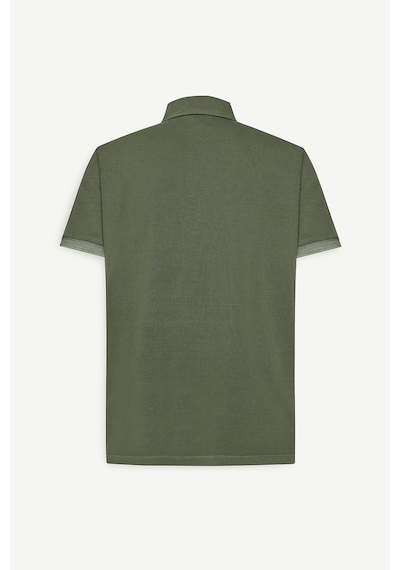 AC&Co / Altınyıldız Classics Erkek Hakı Slim Fit Dar Kesim %100 Pamuk Polo Yaka Tişört Haki