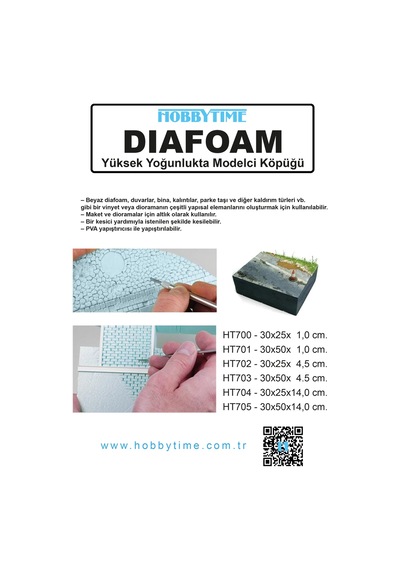 Diafoam 30x25x14 Cm. Yüksek Yoğunlukta Modelci Köpüğü-35945