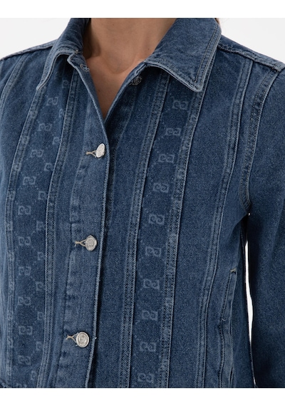 Pierre Cardin Kadın Koyu Mavi Ceket Denim 50306747-vr032 Koyu Mavi
