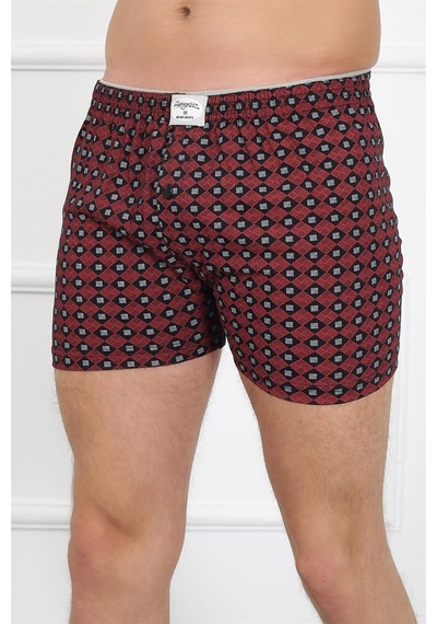 İbrahim Burak Etiler Collection Moda Çizgi Erkek Penye Boxer 40083 Kiremit