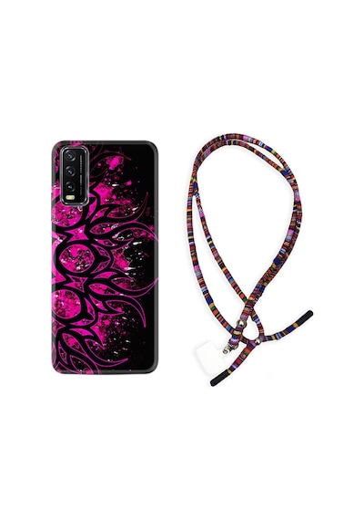 Vivo Y20 Kılıf Rasta Boyun Askılı Purple Knife 1692