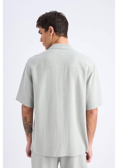 Defacto Relax Fit Polo Yaka Pamuklu Yazlık Kısa Kollu Gömlek D8875ax25smkh514 Haki