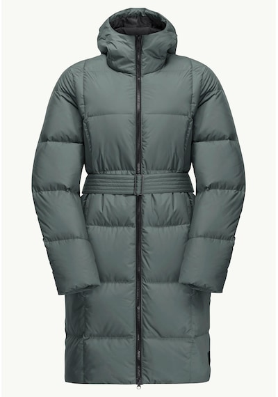 Jack Wolfskin Frozen Lake Coat Kadın Mont-1206132 Slate Green/olive Night/black Taş
