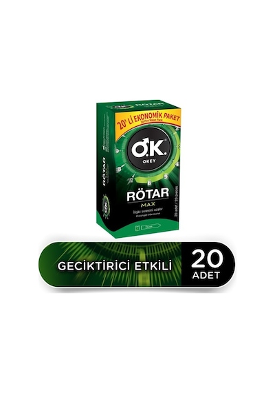 Okey Rötar Max 20'li Prezervatif