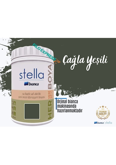 Bianca Stella Su Bazlı Saf Akrilik Boya 1 L Çağla Yeşili