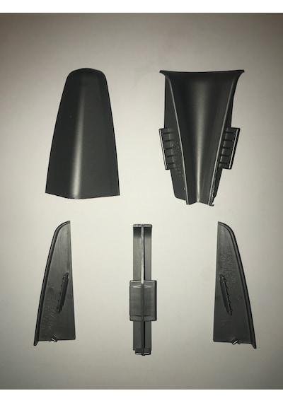 Laminat Parke Süpürgelik Köşe Bağlantı Aparatı 8 Cm Antrasit Gri