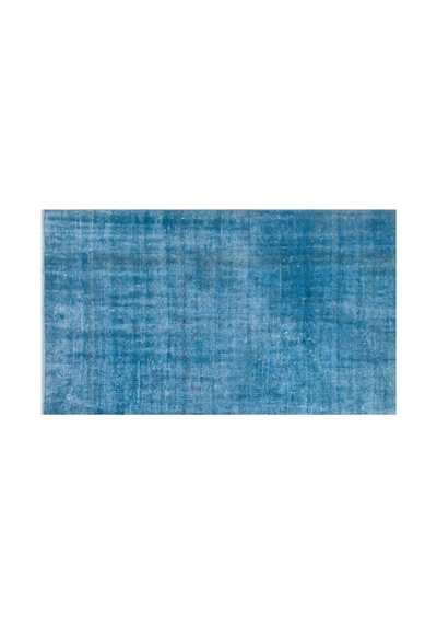 El Dokuması Vintage Yün-pamuk Mavi Halı 24025 155 X 270 Cm
