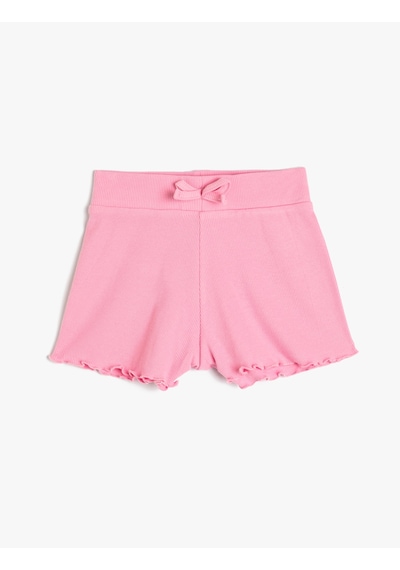 Koton Fırfırlı Şort Beli Lastikli Ribanalı Pamuklu Pembe 4skg40106ak Pembe Koton Fırfırlı Şort Beli Lastikli Ribanalı Pamuklu Pembe 4skg40106ak Pembe