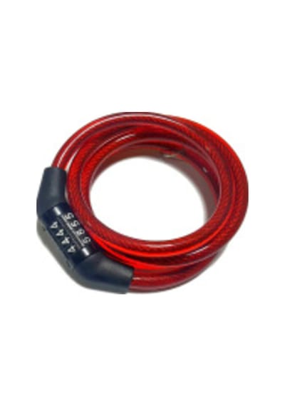 Knt Bisiklet Şifreli Kilit 12x1200 MM Şifre Değişebilen Kırmızı