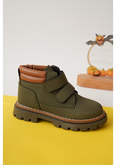 Daxtors Garantili D0cot33 Günlük Ortopedik Çocuk Unisex Soğuk Geçirmez Bot Haki