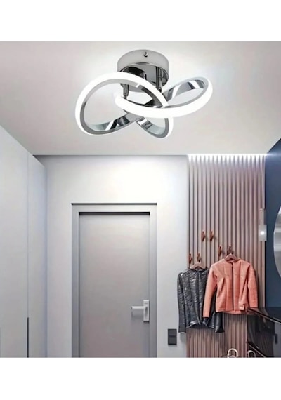Lzy Avize Store Kar Çiçeği Krom Avize Modern Salon, Mutfak, Çocuk Odası Ve Antre Aydınlatma
