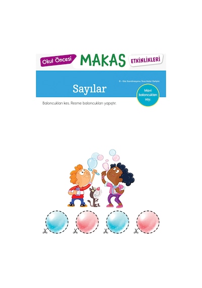 Okul Öncesi Makas Etkinlikleri Kes Yapıştır Oyna 2. Seviye - Dikkat Atölyesi Yayınları