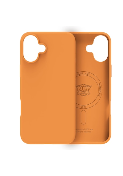 Apple Uyumlu iPhone Buff 16 Plus Magsafe Rubber Fit Silikon Kılıf Orangesorbet