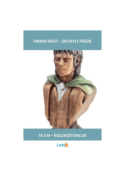 Frodo Baggins Büyük Boy Büst Yüzüklerin Efendisi 1 Adet