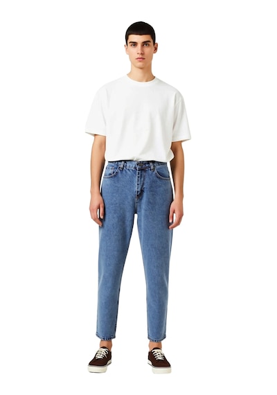 Ersefa Kadın Denim Relaxed Fit Pantolon Fonksiyonel Dayanıklı Kaliteli K mavi