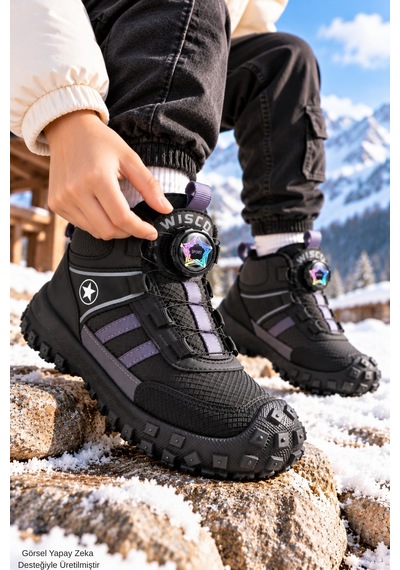 Muggo Torky Bağcık Ayar Mekanizmalı Kalın Taban Unisex Çocuk Günlük Outdoor Trekking Bot Siyah Muggo Torky Bağcık Ayar Mekanizmalı Kalın Taban Unisex Çocuk Günlük Outdoor Trekking Bot Siyah