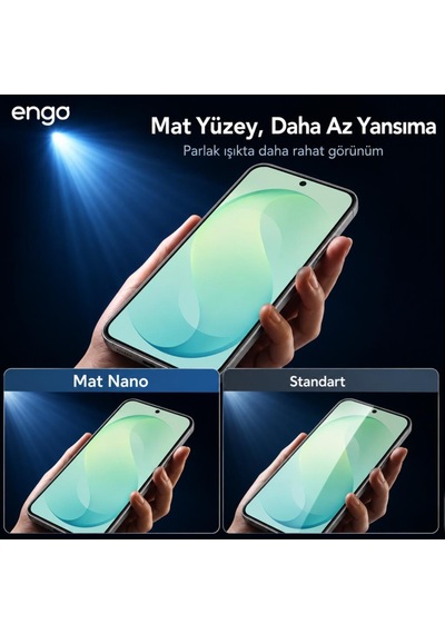Samsung Galaxy S26 Fe İle Uyumlu Mat Ekran Koruyucu Sm-s741b Yansıma Ve Parlama Azaltıcı Parmak İzi Bırakmayan 9h Esnek Nano Cam