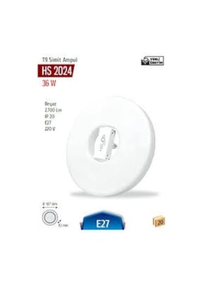 36w T9 Simit Ampul, Beyaz Işık Hs 2024
