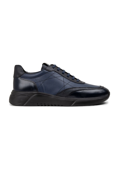 Deery Hakiki Deri Lacivert Erkek Sneaker Ayakkabı - 01962Mlcve01 Lacivert