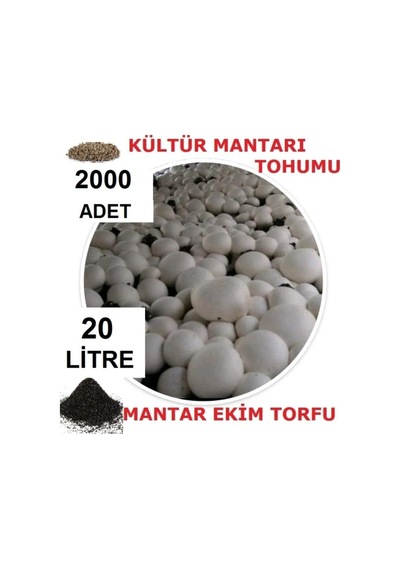 20 Litre Ekim Torfu Ve 2000 Adet Kültür Mantarı Tohumu Ile Eğitim Kılavuzu