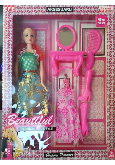 Efe Oyuncak Yedek Kıyafetli & Aksesuarlı Oyuncak Model Bebek Dilara 30 Cm