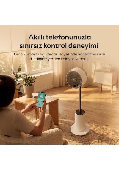 Xenon Smart Ayaklı Vantilatör Air Luxe / Akıllı 120 3d Salınım Sıcaklık Sensörlü 12s Zamanlayıcı X7433