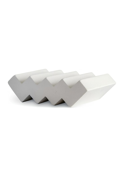 Dekoratif Beton Sabunluk Dayanıklı, El Yapımı, Modern Tasarım Banyo Dekorasyon Ürünü Gri Beyaz